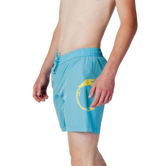 Trussardi Beachwear Blue Polyester Swim Men's Shorts
